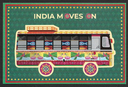 India 2022 Means Of Transport, Bus, Buses , Postcard , MNH (**) Inde Indien - Brieven En Documenten