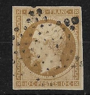 France N°9d Bistre Brun Foncé , Oblitéré étoile Cote 1300€ - 1852 Louis-Napoléon
