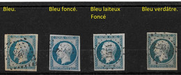 France N°10 Un Lot De 4 Nuances (voir Scans) Cote 330€ - 1852 Luigi-Napoleone