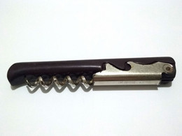 Vintage Pocket Opener Corkscrew Made In Italy Pat. Pending Bottle Opener Brown - Bottle Openers