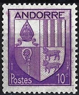 French Andorra 1944 - Mi 95 - YT 93 ( Coat Of Arms ) MNH** - Gebruikt