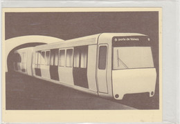 Maquette Du Futur Matériel à Roues Métalliques Qui Sera Mis En Service En 1977  ( Carte Pré-timbrée à 0,60 C ) - Métro