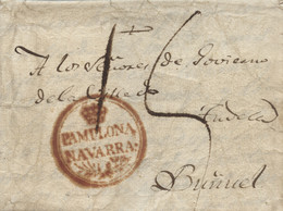 D.P. 6. 1825 (24 DIC). Carta De Pamplona A Buñuel. Marca Nº 29R, Difícil En Esta Calidad De Estampación. - ...-1850 Prefilatelia