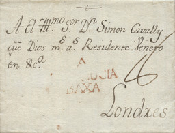 D.P. 25. 1780 (4 MAY). Carta De Almería A Londres (Gran Bretaña). Marca Nº 4R. Rarísima. - ...-1850 Prefilatelia