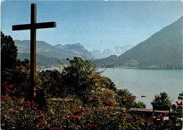 Kurhaus Ländli, Oberägeri - Ländli-Kreuz Mit Fronalpstock (20031) * 13. 3. 1977 - Oberägeri