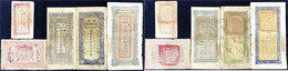 Sinkiang (Turkestan), 5 Scheine Zu 3, 5 U. 10 Taels Und 100 U. 400 Cash 1920-1936. III-/IV, F, Teils Selten. Pick. S1737 - China