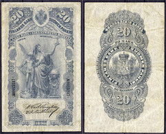 20 Markkaa 1898. 2 Originalunterschriften. III-, Selten. P. 5a. - Finlande