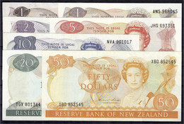7 Scheine Zu 2 X 1, 2, 5, 10, 20 U. 50 Dollars O.D. (1975-92) I- Bis III+ Pick 163b, 169c., 170c, 171c, 172b, 173b, 174a - New Zealand