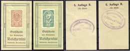 Notgeld Reichental, Briefmarkengeld Zu 10 U. 20 Heller O.D. II, Kl. Einrisse - Oesterreich