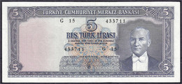 5 Lira L. 1930 (25.10.1961). II+ Pick 173. - Türkei