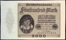 5000 Mark 15.3.1923. Serie C. II, Format Passend Aber Augenscheinlich Beschnitten, Selten. Rosenberg 86. Grabowski. DEU- - Autres & Non Classés