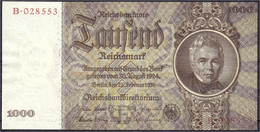 1000 Reichsmark 22.2.1936. Unterdruckbuchstabe E, Serie B. II. Rosenberg 177. Grabowski. DEU-212. - Autres & Non Classés