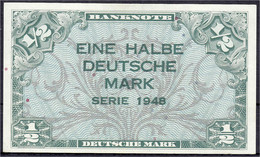1/2 Deutsche Mark, Serie 1948. I- Rosenberg 230. Grabowski. WBZ-1. - Autres & Non Classés