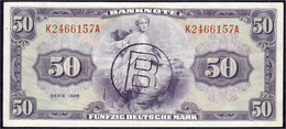 50 Deutsche Mark 1948. Mit B Stempel Für Westberlin. II- Bis III+ Rosenberg 243a. Grabowski. WBZ-19a. - Autres & Non Classés