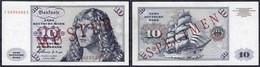 Musterschein (Specimen), 10 Deutsche Mark 2.1.1960. Vs. Roter Üdr. „Muster“, Rs. Roter Üdr. „Specimen“, KN. Aus Laufende - Autres & Non Classés