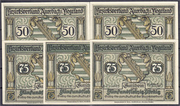 Bezirksverband Der Amtshauptmannschaft, 2 X 50 U. 3 X 75 Pfg. 1.7.1921. Serie A Vor Der KN., Bild 1-5, 50 Pfg. „Bild Ohn - Zwischenscheine - Schatzanweisungen