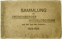 Sammlung Der Cronenberger Notgeldscheine Aus Der Zeit Der Inflation 1923-1924. Insgesamt 22 Scheine Von 20 Tsd. Bis 5 Bi - Zwischenscheine - Schatzanweisungen