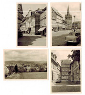4x Orig. Foto 1956, Osterode Harz, Ortspartie Ua. Mit Hotel Deutscher Hof, Herrliche Auto Oldtimer - Osterode