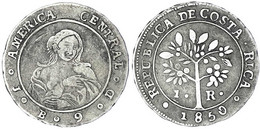 Real 1850 JB. Sehr Schön, Randfehler. Krause/Mishler 65. - Costa Rica