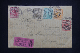 EGYPTE - Enveloppe En Recommandé De Alexandria Pour Bologna En 1921- L 126993 - 1915-1921 Protectorado Británico