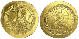 Histamenon 1042/1055 Constantinopel. Brb. V.v. Mit Langkreuz Und Kreuzglobus/Christusbüste V.v. 4,40 G. Vorzüglich. Sear - Byzantines