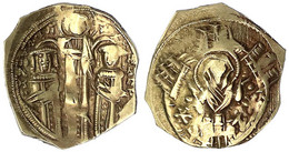 Hyperpyron 1295/1320, Constantinopel. Christus Krönt Beide Kaiser/Maria In Stadtmauer. 3,34 G. Gutes Sehr Schön Exemplar - Byzantium