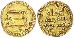 Dinar AH 147 = 764/765. Ohne Münzstättenangabe (Bagdad). 4,16 G. Sehr Schön, Kratzer, Winz. Randfehler. Bernardi 51. Alb - Orientales