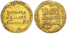 Dinar AH 152 = 769/770. Ohne Münzstättenangabe (Bagdad). 4,23 G. Sehr Schön, Kratzer. Bernardi 51. Album 210. - Oosterse Kunst