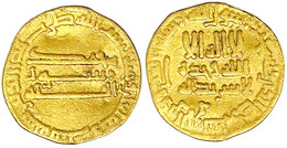 Dinar AH 176 = 792/793. Ohne Münzstättenangabe (Bagdad). 3,87 G. Sehr Schön, Druckstelle, Beschnitten, Besseres Jahr Ber - Orientales