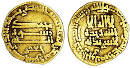 Dinar AH 185 = 801/802. Mit "JAFAR", Ohne Mzst.-Angabe, Misr. 3,90 G. Sehr Schön, Beschnitten, Gewellt. Bernardi 69. Alb - Oosterse Kunst