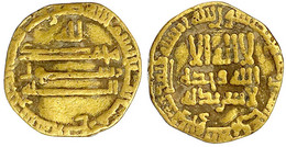 Dinar AH 204 = 820/821. Mit "Lillah", Madinat Al Salam. 3,66 G. Sehr Schön, Beschnitten, Belag, Selten Bernardi Fand Nur - Orientales