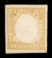 Sardegna - 1859 - Prova - Senza Effigie - 80 Cent (17Aa) - Gomma Integra - Cert. AG - Unclassified