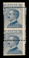 Vittorio Emanuele III - 1908 - 25 Cent Michetti (83mea Varietà) Con Dentellatura Orizzontale Molto Spostata E Grande Sal - Ohne Zuordnung