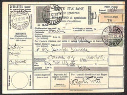 Bollettino Pacchi - Bollettini Pacchi (36+37+46 Tre) - 1929/1937 - Cinque Bollettini Usati Con Affrancature Complementar - Other & Unclassified