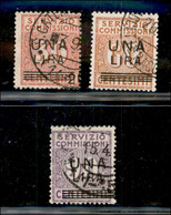 Servizio Commissioni - 1925 - Servizio Commissioni (4/6) - Serie Completa - Usata - Cert Oro Raybaudi (1 Lira Su 90 Cent - Other & Unclassified