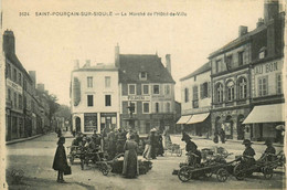 St Pourçain Sur Sioule * Le Marché De L'hôtel De Ville * Place * Bijouterie Horlogerie * épicerie FOLGHERA - Autres & Non Classés