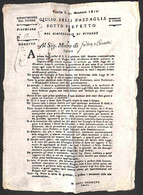 Documenti & Prefilateliche - VIT BC + ROME - Circolare Da Viterbo A Ceri (per Galera E Cerveteri) Del 30.1.1810 - Alfani - Autres & Non Classés