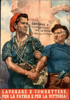 Cartoline - 1943/1944 - Bersaglieri - Lavorare E Combattere (Arrasich 103) - Illustratore Bertoletti - Piega - Usata - Autres & Non Classés