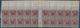 Colonies Type Groupe Mayotte Bande De 20 N°22/22Aa**/* Variété 0 & 5 Espacés De La Case 10 (1.75 Mm Au Lieu De 2 Mm) TTB - Unused Stamps