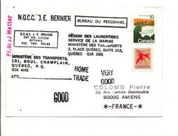 CANADA CARTE DU C C G S J.E. BERNIER POUR LA FRANCE 1978 - Varietà & Curiosità