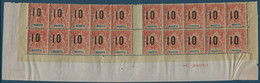 Colonies Type Groupe Mayotte Bande De 20 Bas De Feuille N°27/27Aa**/* Variété 1 & 0 Espacés Case 36 TTB - Ongebruikt