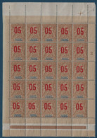 Colonies Type Groupe Anjouan Bloc De 25 N°25/25Aa**/* 2 Variétés 0 & 5 Espacés Case 35 + Grosse Tete Case 5 TTB - Unused Stamps