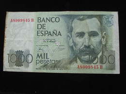 ESPAGNE - 1000 Mil Pesetas 1979 -  Banco De ESPANA   **** ACHAT IMMEDIAT **** - [ 4] 1975-…: Juan Carlos I.