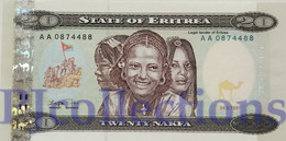 ERITREA 20 NAKFA 1997 PICK 4 UNC - Eritrea
