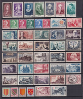 FRANCE - 1955 - ANNEE COMPLETE ** MNH - 46 TIMBRES - COTE = 258 EUR. - 1950-1959