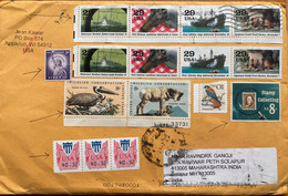 USA 2022, USED COVER SE-TENENT STRIP 4 STAMPS WAR ,WORLD WAR 2 ,BIRD, ANIMAL STAMPS ON STAMP ,SHIP, LIBRARY, 16 STAMPS U - Brieven En Documenten