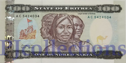 ERITREA 100 NAKFA 1997 PICK 6 UNC RARE - Eritrea