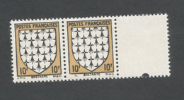 FRANCE - N°573  10F BRETAGNE - SIGNATURE EL AU LIEU DE PIEL - TENANT A NORMAL - NEUFS SANS CHARNIERE - Neufs