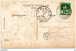 BELGIQUE - Cachet Postal  "NAMUR - NAMEN " 1914 Et Cachet De Facteur 51 Sur CP TONGRES - Landelijks Post