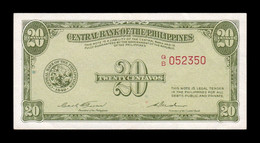 Filipinas Philippines 20 Centavos ND (1949) Pick 130b T.350 MBC+/EBC VF+/XF - Philippines